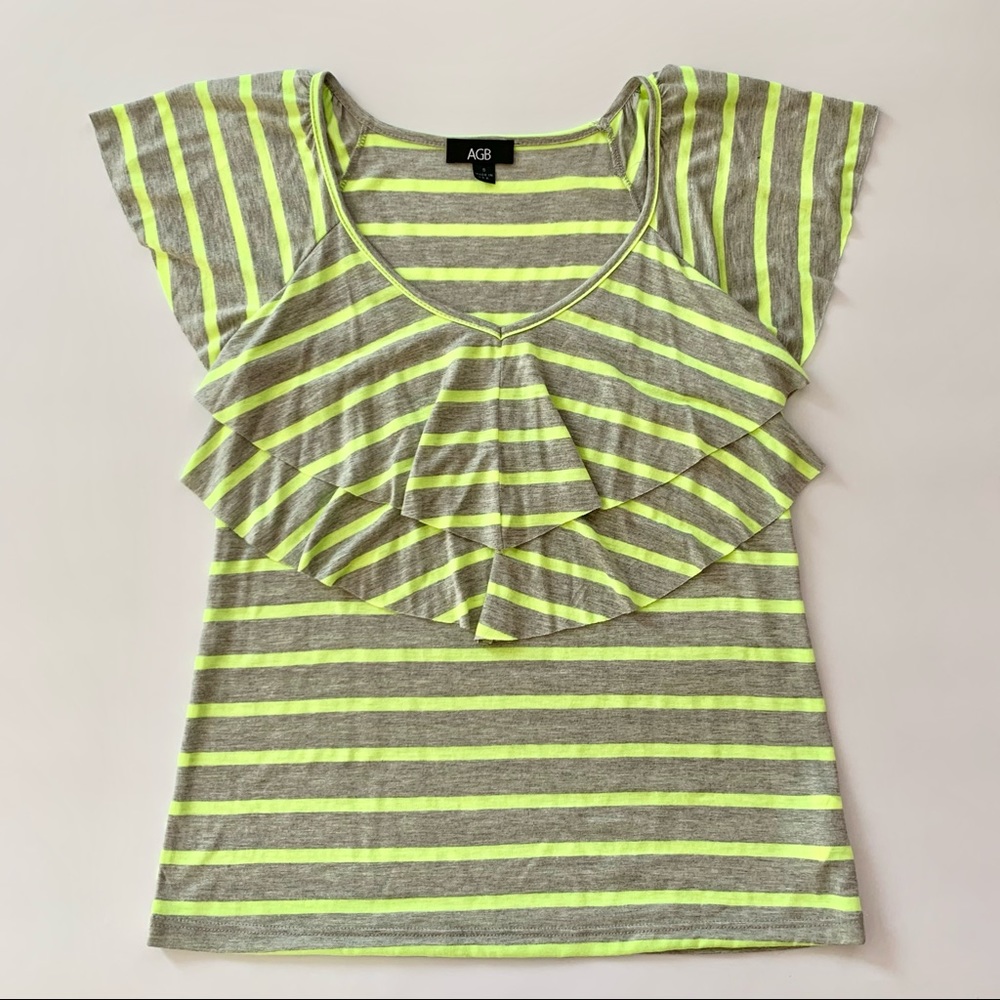AGB Ruffle Front Tee - Picture 3 of 6